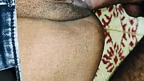 college coed bends over for tight hairy pussy creampie doggystyle quickie