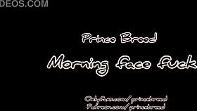 Thick sexy ebony girlfriend wakes to intense morning face fucking session