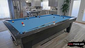 gf's mom sneaks under table for sneaky suck