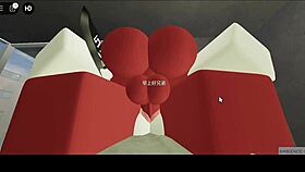 Roblox demon slams monster cock deep into whore missionary creampie