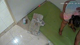 hidden cam catches bbw latina wife cheating with neighbor stud