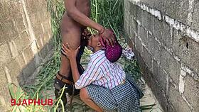 plunging deep into naughty african milf's massive ass