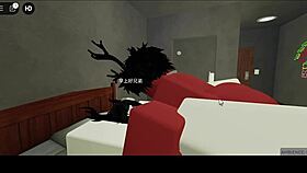 Roblox demon slams monster cock deep into whore missionary creampie