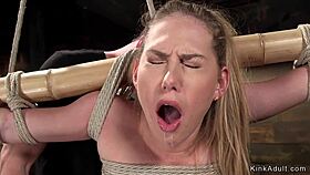 California babe bound tight and vibrated to choking orgasms in hardcore bondage