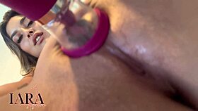 curvy brazilian slut squirts big pussy juices on cock!