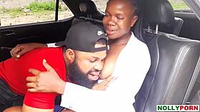 Ladygold Africa Rides Nigerian Star Krissyjoh's Monster Cock Hard In Car