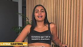 colombian bombshell rides monster cock pov in hardcore casting fuck