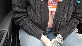 dirty mature wife sucks husband off in the car