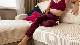 Petite russian friends stepmom rides my monster cock cowgirl pov