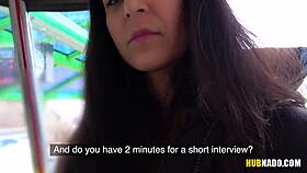 stacy sommers catches me jerking on tram watch her react