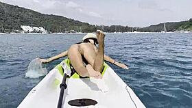 oh monika fox im so naughty masturbating fingering squirtin on kayak sea pierced nipples tattoo!!