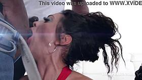 Morgan Xx Takes Double Black Cocks Deep Vaginal