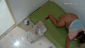 hidden cam catches bbw latina wife cheating with neighbor stud