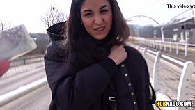 stacy sommers catches me jerking on tram watch her react