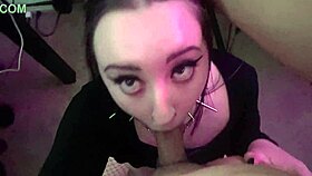 goth slut deepthroats interracial older asian cock like a pro