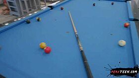 gf's mom sneaks under table for sneaky suck