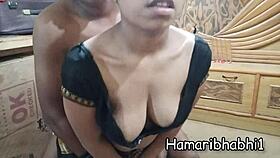 Tease your eyes with hot Indian ass fucked in red panties saree