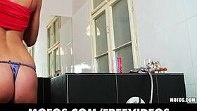 curly haired classy blonde bombshell rips clothes masturbates wet shaved pussy to orgasm