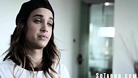 dude's fantasy fails as lesbian petite ignores huge cock for pussy licking