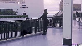 Ella Reese rides cowgirl with deepthroat blowjob and big tits bouncing wildly