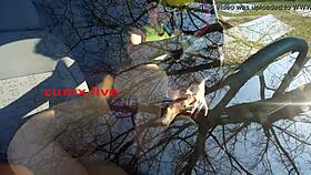 my girlfriend's hot ass pounded hard on her car in public outdoors