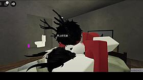 Roblox demon slams monster cock deep into whore missionary creampie