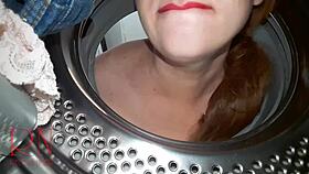 Curvy Housewife Maid Submits to Kinky Washing Machine Domination Fuck