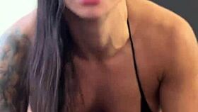 Sultry babe in black bodysuit ANAL FISTING creampie thrill ride!