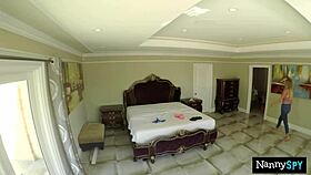 Slutty babysitter begs with cock in mouth