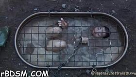 Beautiful Brunette Slave's Fuck Holes Stuffed In Hardcore BDSM Toy Play