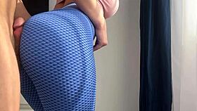 uhh he's grinding his huge cock on my leggings ass before gym...