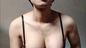 can you watch big tit asian shemale stroke cock to huge cumshot solo?