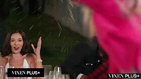 stunning bride bends for first deep anal pounding at vixen hotel