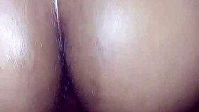 Ebony wife bent over for intense black ass doggystyle pounding