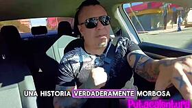 curly latina milf in lingerie unleashes outdoor revenge fuck on young slut