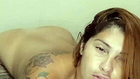 spreading wide on all fours while rubbing my wet pussy hard