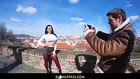 imagine her huge tits bouncin while hotwife takes double pussy penetration