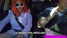 curly latina milf in lingerie unleashes outdoor revenge fuck on young slut