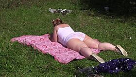 hey, wanna see us big ass lesbians outdoors testing this wild toy till we cum?