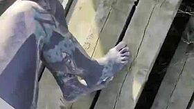 Happy Hippie Country Girl Chats With Cows