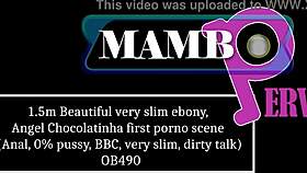 Super slim 18yo ebony teen takes bbc anal with dirty talk