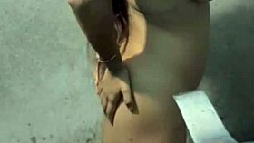 Curvy student babe gets wild in the hotel bathroom