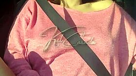 Brazilian milf flashes lingerie to truckers on wild car trip to sp