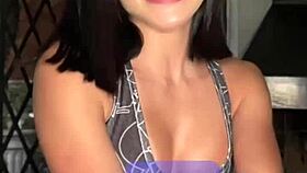 damn this petite latina 18yo gags sloppy deep on cock till cum floods mouth on casting