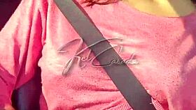 Brazilian milf flashes lingerie to truckers on wild car trip to sp