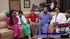 dr tampa catheterizes humiliated aria nicole in latex gloves hospital roleplay pov