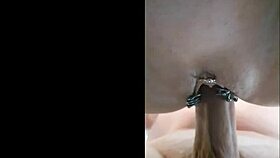 Drunk trashy milf's sloppy cunt farts loud under master's creampie control