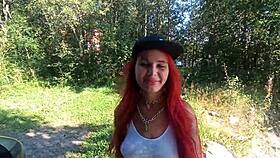 we escaped to nature for passionate outdoor sex by the lake with teasing and cum on ass