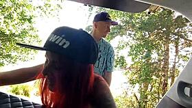 we escaped to nature for passionate outdoor sex by the lake with teasing and cum on ass