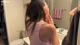HOUSEWIFE TAKES FACIAL CUMSHOT ON BRACES WHILE SUCKING POV!